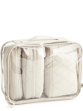 Vera Bradley Four Piece Toiletry Set in Pumice Stone